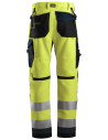 Pantaloni reflectorizanți, CL 2, Snickers Workwear, AllroundWork, 6631, Yellow/Navy