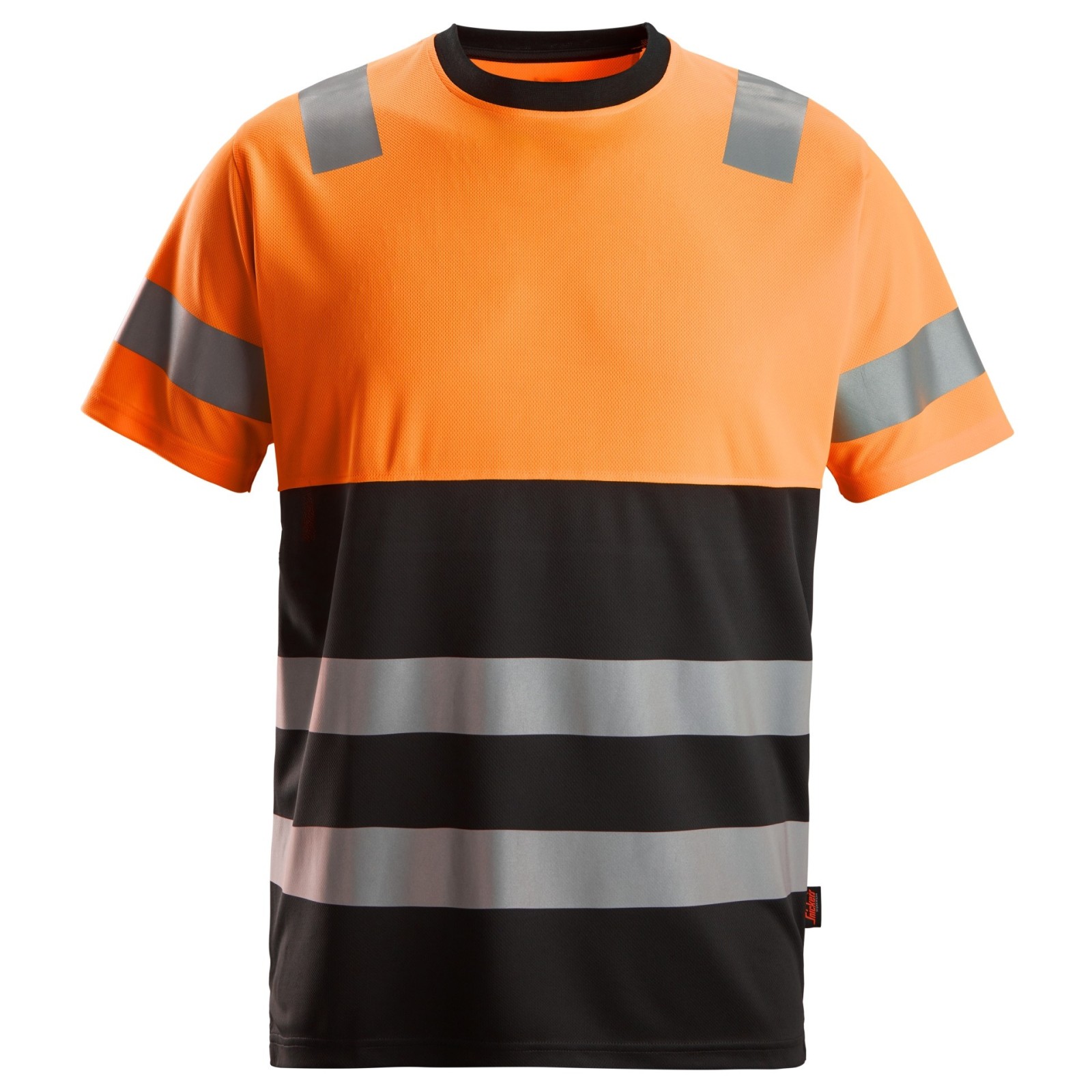 Tricou reflectorizant, CL 1, Snickers Workwear, 2535, Orange/Black