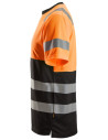 Tricou reflectorizant, CL 1, Snickers Workwear, 2535, Orange/Black
