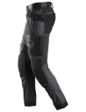 Pantaloni de lucru, stretch, cu buzunare holster, Snickers Workwear, AllroundWork, 6241, Steel Grey/Black