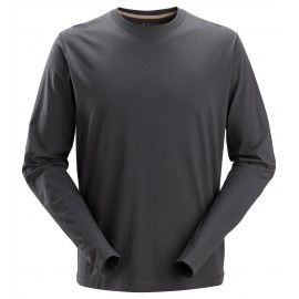 Tricou cu mânecă lungă pentru bărbați, 100% bumbac, Snickers Workwear, 2496, Steel Grey