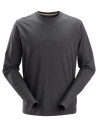 Tricou cu mânecă lungă pentru bărbați, 100% bumbac, Snickers Workwear, 2496, Steel Grey