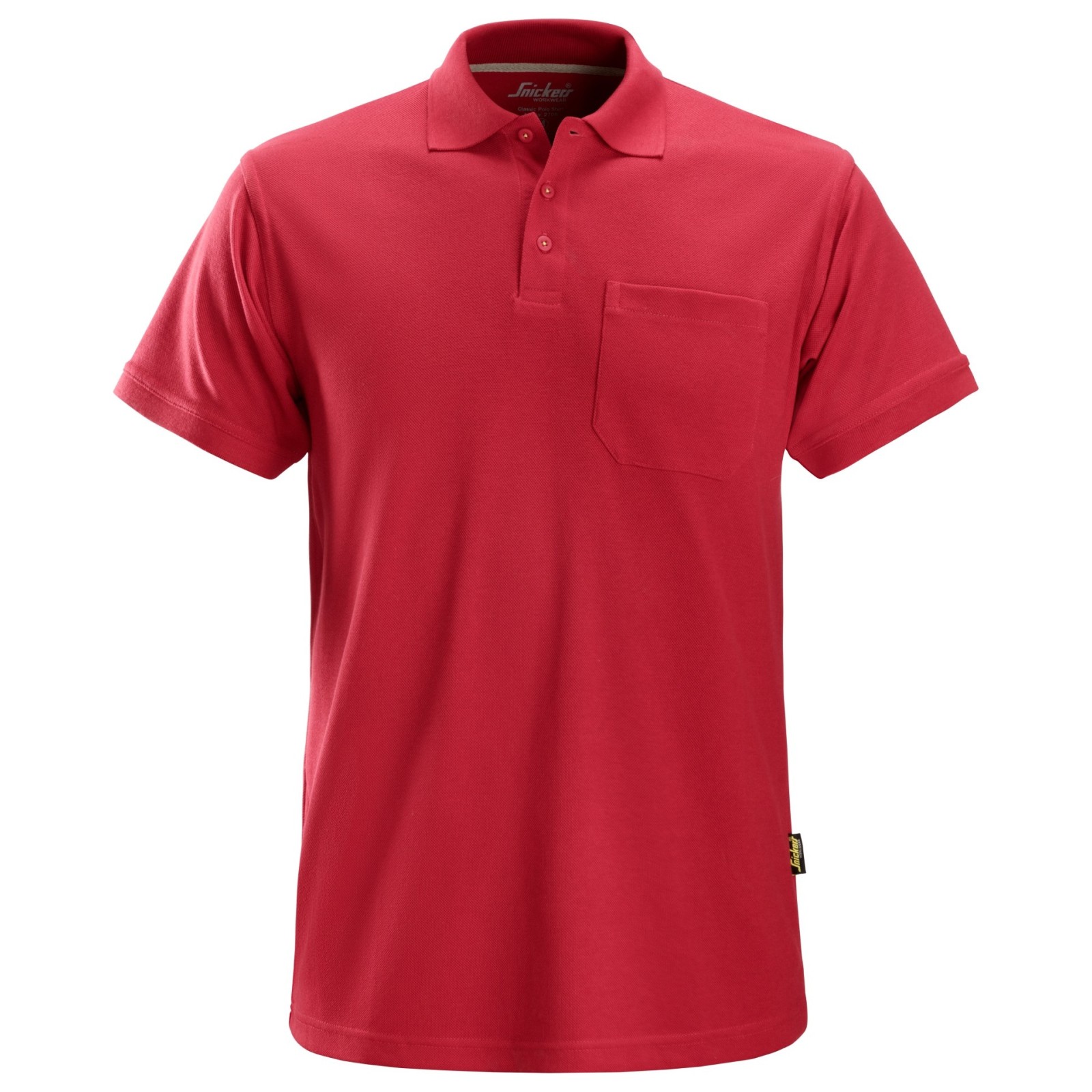 Tricou polo de bărbați, cu buzunar, bumbac+poliester, Snickers Workwear Classic, 2708, Chili Red