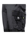 Pantaloni cu pieptar de lucru din material stretch, gri, 270 g/mp, Prisma Spandex