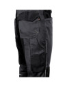 Pantaloni cu pieptar de lucru din material stretch, gri, 270 g/mp, Prisma Spandex