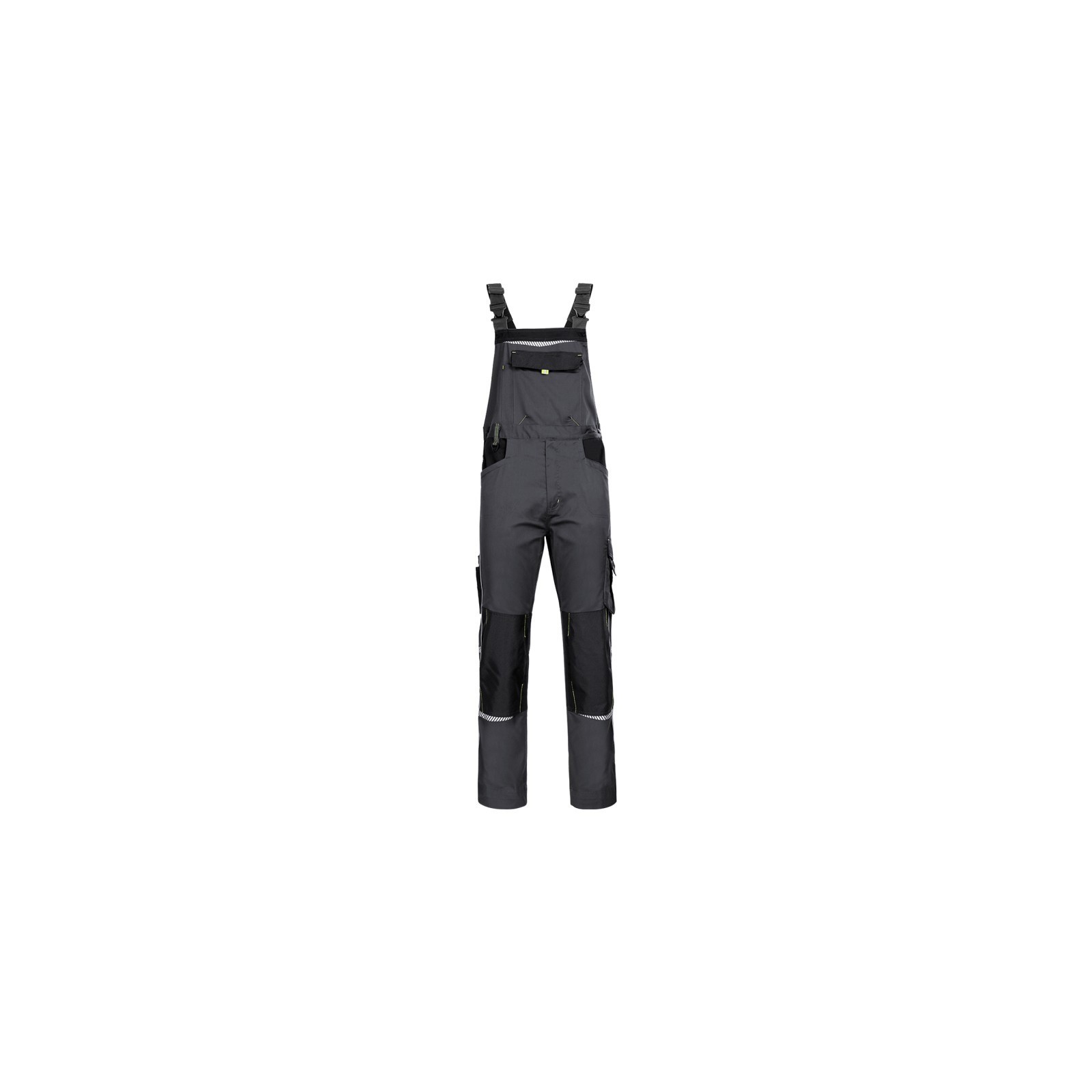 Pantaloni cu pieptar de lucru din material stretch, gri, 270 g/mp, Prisma Spandex