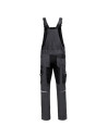 Pantaloni cu pieptar de lucru din material stretch, gri, 270 g/mp, Prisma Spandex