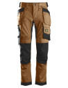 Pantaloni de lucru, stretch, cu buzunare holster, Snickers Workwear, AllroundWork, 6241, Brown/Black