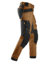 Pantaloni de lucru, stretch, cu buzunare holster, Snickers Workwear, AllroundWork, 6241, Brown/Black