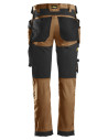 Pantaloni de lucru, stretch, cu buzunare holster, Snickers Workwear, AllroundWork, 6241, Brown/Black