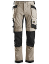 Pantaloni de lucru, stretch, cu buzunare holster, Snickers Workwear, AllroundWork, 6241, Khaki/Black