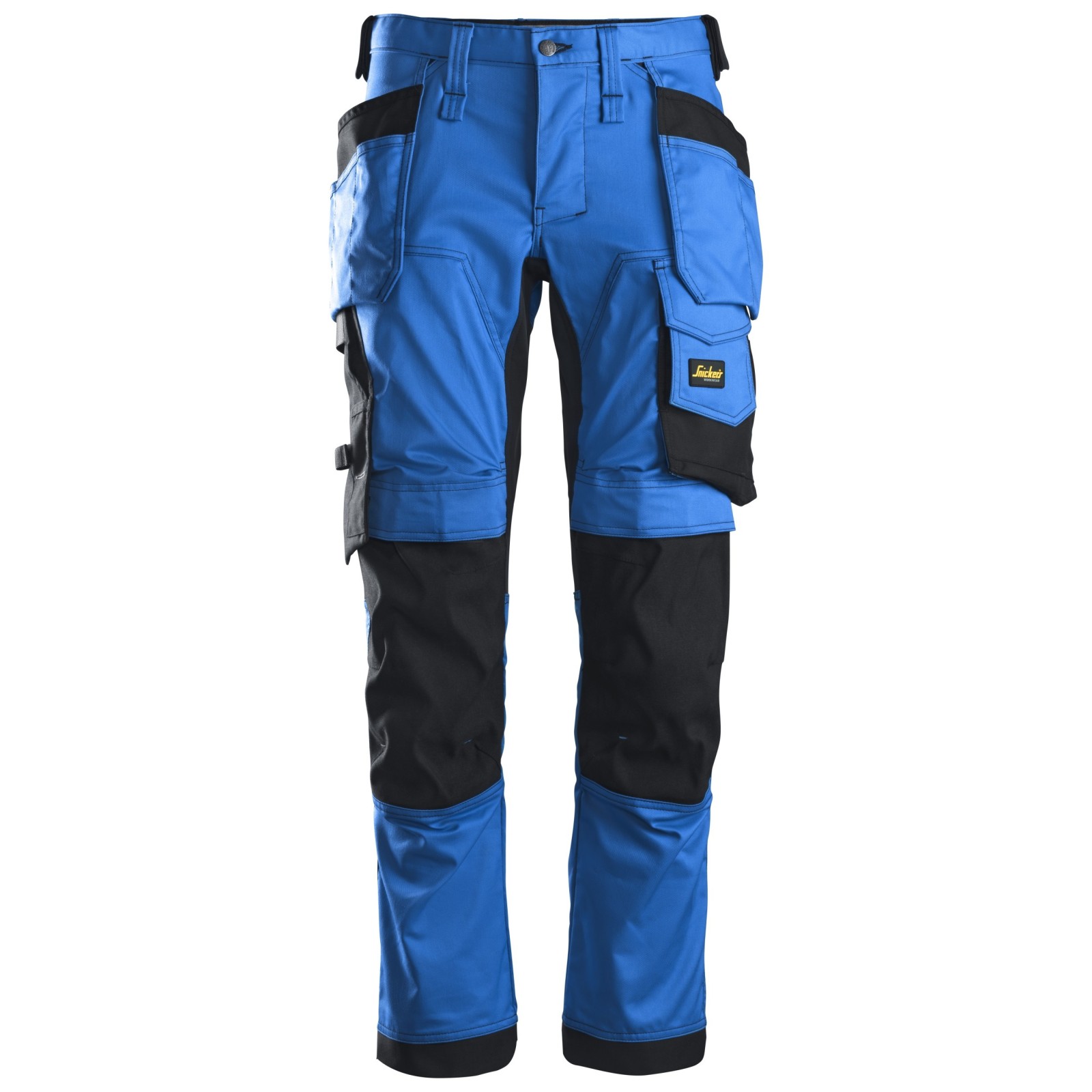 Pantaloni de lucru, stretch, cu buzunare holster, Snickers Workwear, AllroundWork, 6241, True Blue/Black