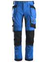 Pantaloni de lucru, stretch, cu buzunare holster, Snickers Workwear, AllroundWork, 6241, True Blue/Black