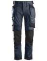 Pantaloni de lucru, stretch, cu buzunare holster, Snickers Workwear, AllroundWork, 6241, Navy/Black