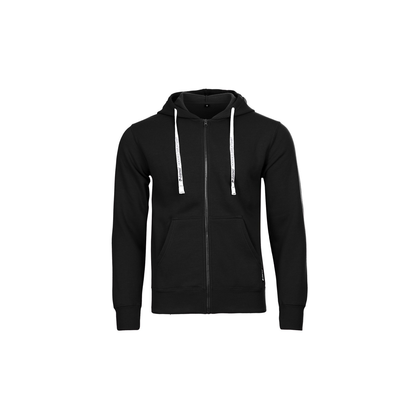 Hanorac cu glugă pentru bărbați, bumbac & poliester, 280 g/mp, Remo Black