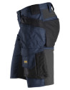 Pantaloni scurți de lucru, stretch, cu buzunare holster, Snickers Workwear, AllroundWork, 6141, Navy/Black