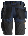 Pantaloni scurți de lucru, stretch, cu buzunare holster, Snickers Workwear, AllroundWork, 6141, Navy/Black