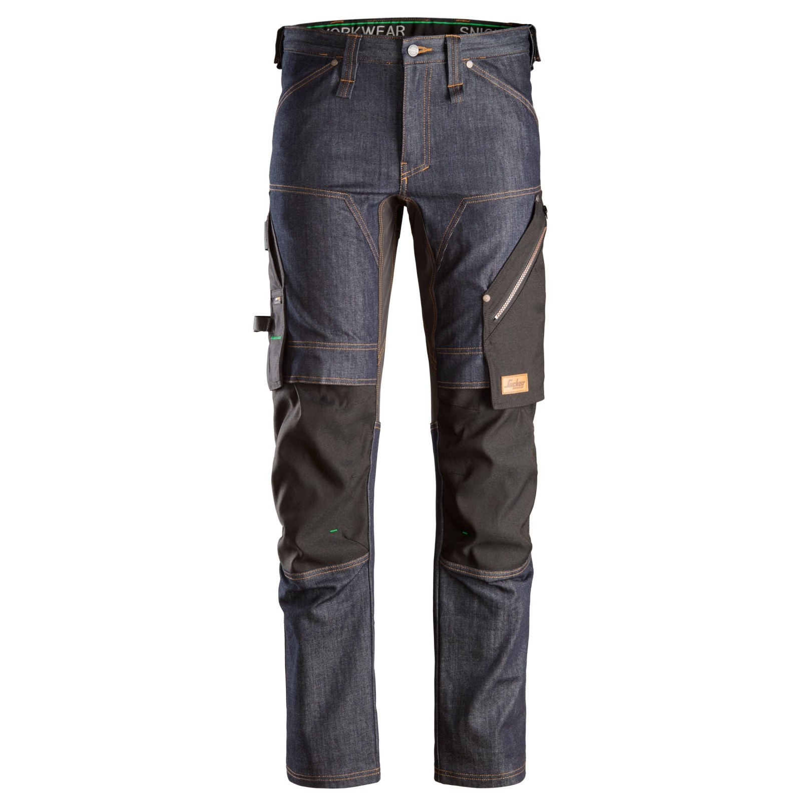 Blugi de lucru flexibili, Snickers Workwear, FlexiWork, 6956, Denim/Black