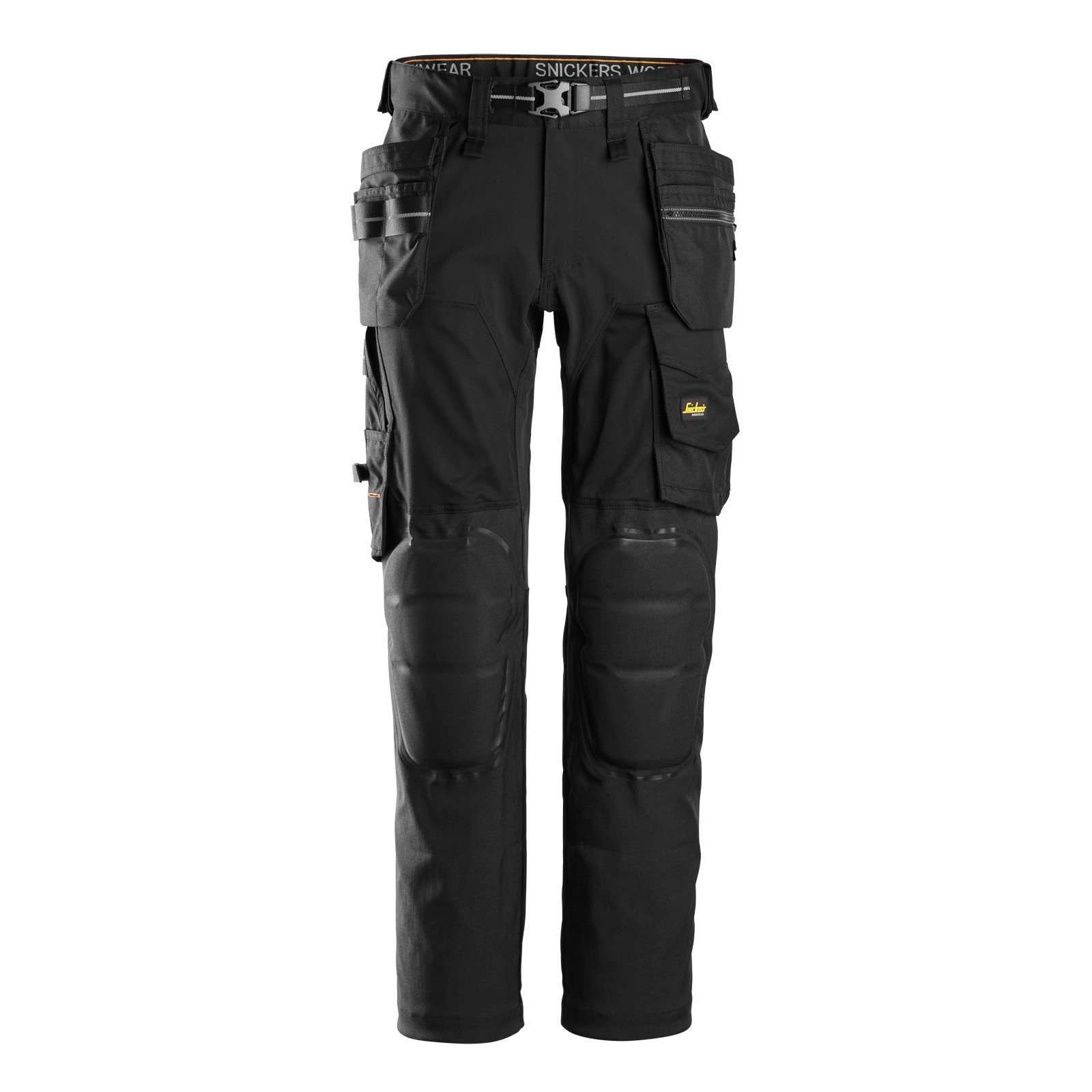 Pantaloni de lucru cu genunchiere integrate & buzunare holster, Snickers Workwear, AllroundWork, 6590, Black/Black