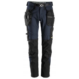 Pantaloni de lucru cu buzunare holster detașabile, Snickers Workwear, FlexiWork, 6972, Navy/Black