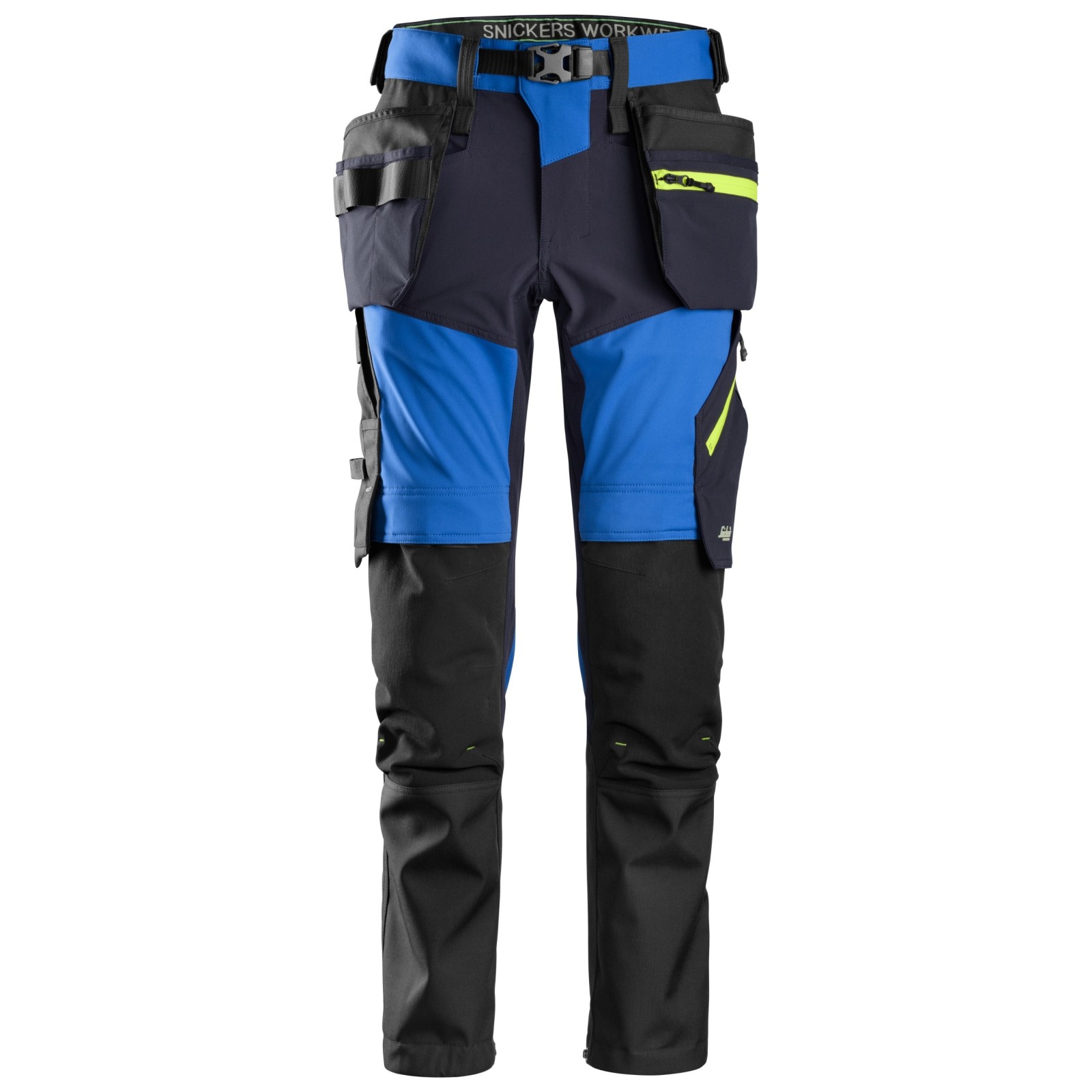 Pantaloni de lucru din softshell stretch cu buzunare holster, Snickers Workwear, FlexiWork, 6940, True Blue/Navy