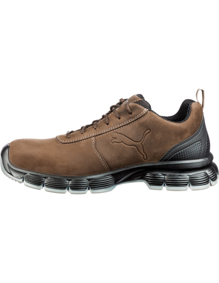 Pantofi de protecție pentru bărbați, talpă anti-derapantă, Puma Condor Brown Low, S3L ESD FO SR