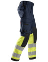 Pantaloni de lucru, multinormă, reflectorizanți, CL 1, Snickers Workwear, ProtecWork, 6363, Navy/Yellow