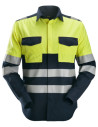 Cămașă cu mânecă lungă, multinormă, reflectorizantă, CL 1, Snickers Workwear, ProtecWork, 8560, Navy/Yellow