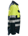 Cămașă cu mânecă lungă, multinormă, reflectorizantă, CL 1, Snickers Workwear, ProtecWork, 8560, Navy/Yellow