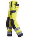 Pantaloni de lucru, multinormă, reflectorizanți, CL 2, Snickers Workwear, ProtecWork, 6360, Yellow/Navy