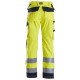 Pantaloni de lucru, multinormă, reflectorizanți, CL 2, Snickers Workwear, ProtecWork, 6360, Yellow/Navy