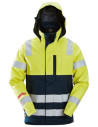 Jachetă shell impermeabilă, multinormă, reflectorizantă, CL 3, Snickers Workwear, ProtecWork, 1361, Yellow/Navy