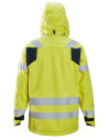 Jachetă shell impermeabilă, multinormă, reflectorizantă, CL 3, Snickers Workwear, ProtecWork, 1361, Yellow/Navy