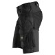 Pantaloni scurți de lucru, stretch, cu buzunare holster, Snickers Workwear, AllroundWork, 6141, Black/Black