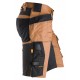 Pantaloni scurți de lucru, stretch, cu buzunare holster, Snickers Workwear, AllroundWork, 6141, Brown/Black