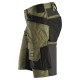 Pantaloni scurți de lucru, stretch, cu buzunare holster, Snickers Workwear, AllroundWork, 6141, Khaki Green/Black