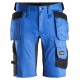 Pantaloni scurți de lucru, stretch, cu buzunare holster, Snickers Workwear, AllroundWork, 6141, True Blue/Black