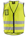 Vestă reflectorizantă cu fermoar și buzunare, CL 2, Snickers Workwear, 4310, Yellow