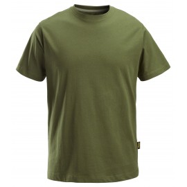 Tricou de bărbați, bumbac 100%, Snickers Workwear Classic, 2502, Khaki Green