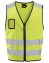 Vestă reflectorizantă cu fermoar și buzunare laterale, CL 2, Snickers Workwear, 9153, Yellow