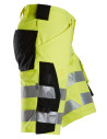 Pantaloni scurți reflectorizanți, stretch, CL 1, Snickers Workwear, 6136, Yellow/Black