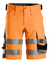 Pantaloni scurți reflectorizanți, stretch, CL 1, Snickers Workwear, 6136, Orange/Black