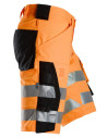 Pantaloni scurți reflectorizanți, stretch, CL 1, Snickers Workwear, 6136, Orange/Black