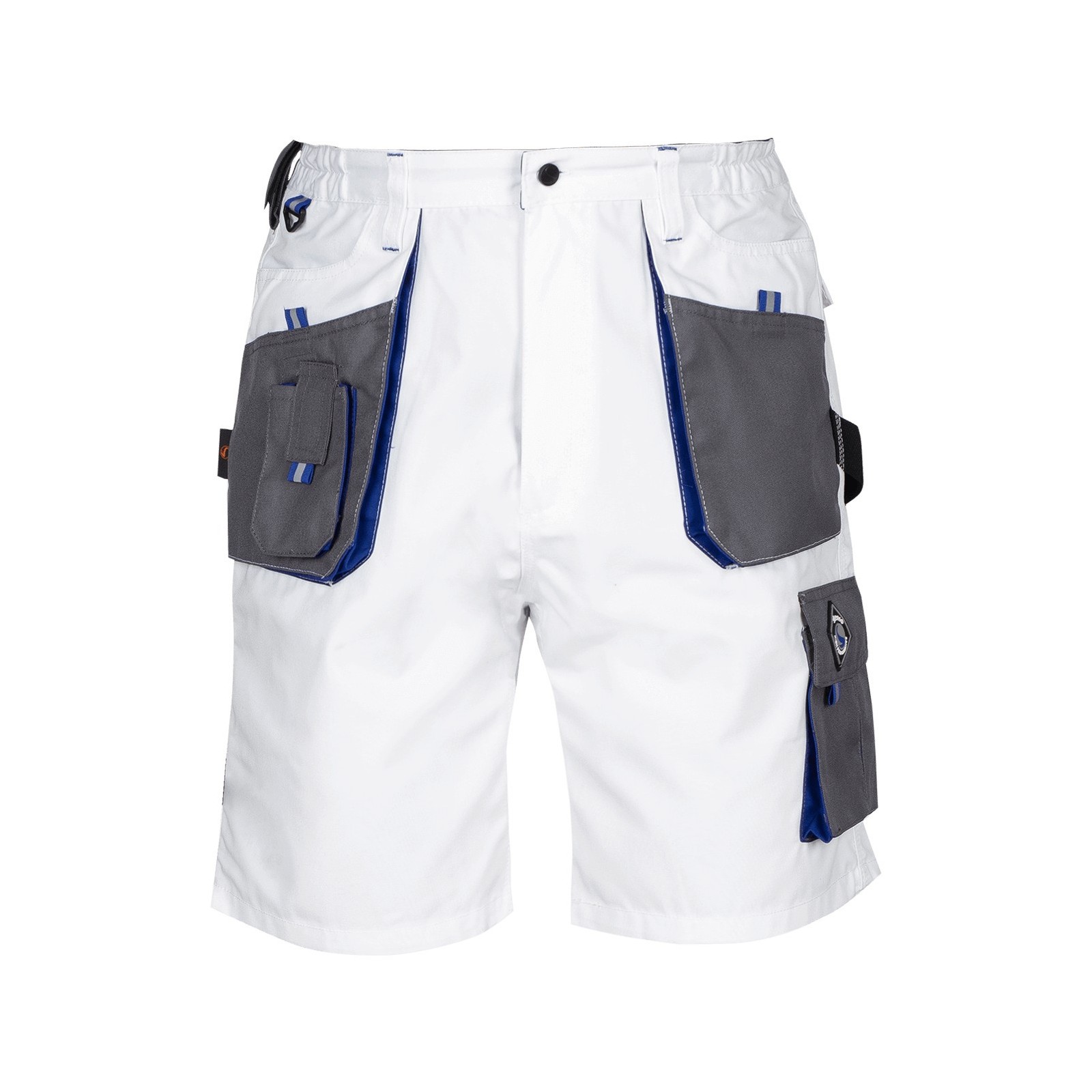Pantaloni scurți de lucru, cu buzunare multifuncționale, din tercot, 260 g/mp, Kastor White