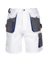 Pantaloni scurți de lucru, cu buzunare multifuncționale, din tercot, 260 g/mp, Kastor White