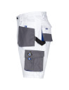 Pantaloni scurți de lucru, cu buzunare multifuncționale, din tercot, 260 g/mp, Kastor White