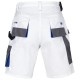 Pantaloni scurți de lucru, cu buzunare multifuncționale, din tercot, 260 g/mp, Kastor White