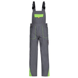 Pantaloni cu pieptar, de lucru, pentru vară, ripstop, 190 g/mp, Prisma Summer Grey/Green