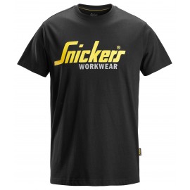 Tricou de bărbați, bumbac 100%, Snickers Workwear Classic Logo, 2586, Black