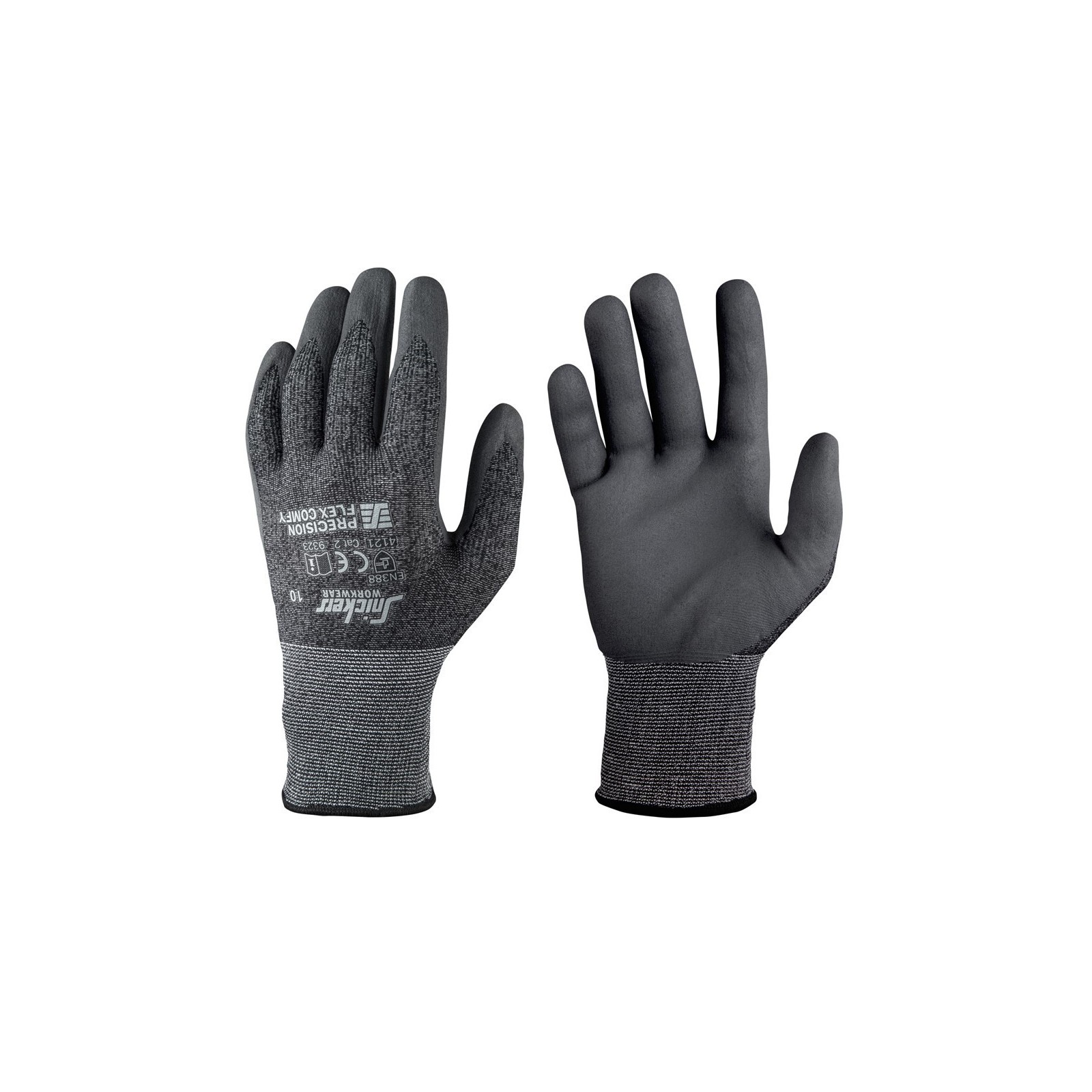 Mănuși de protecție, imersate în poliuretan, Precision Flex Comfy, Snickers Workwear, 9321